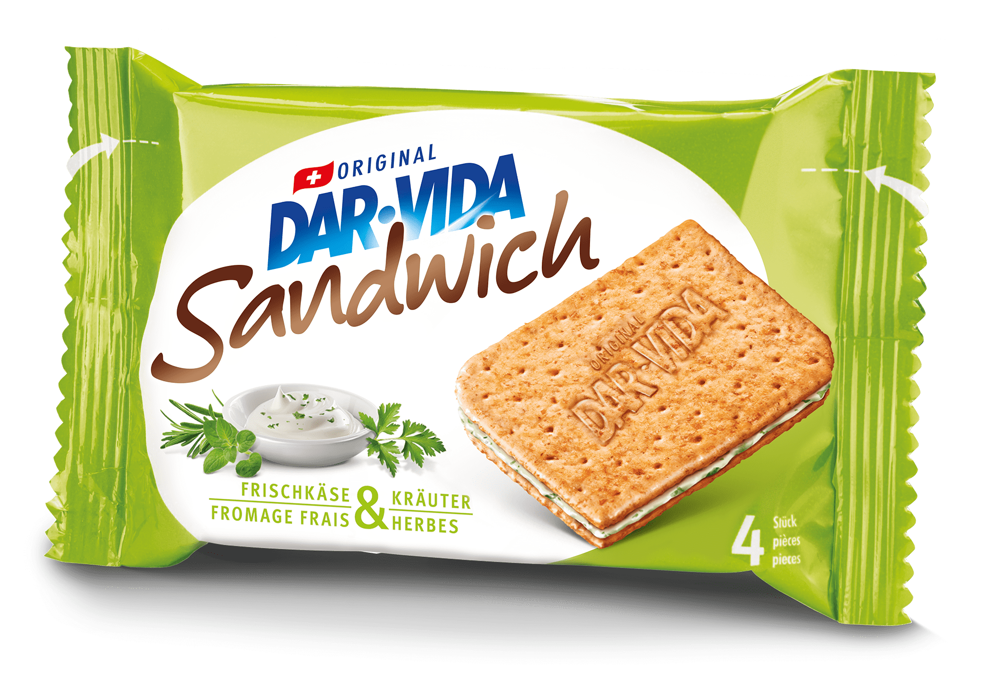 DAR-VIDA Sandwich Cream cheese & herbs